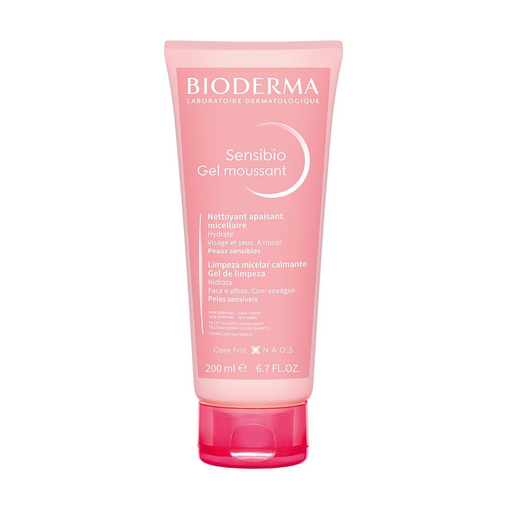 Gel de Limpeza Micelar Calmante e Hidratante Bioderma Sensibio Gel Moussant 200ml — Bioderma | Farmácia Resyla