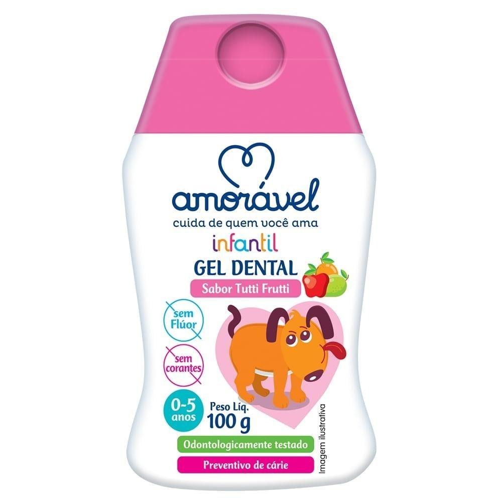 Gel Dental Infantil Amorável Tutti-Frutti Sem Flúor 100g — Amoravel | Farmácia Resyla