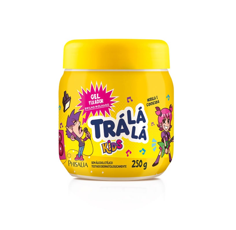 Gel Fixador Infantil Phisalia Trá Lá Lá Kids Modela e Condiciona Brilho Molhado 250g — imagem 2 | Farmácia Resyla