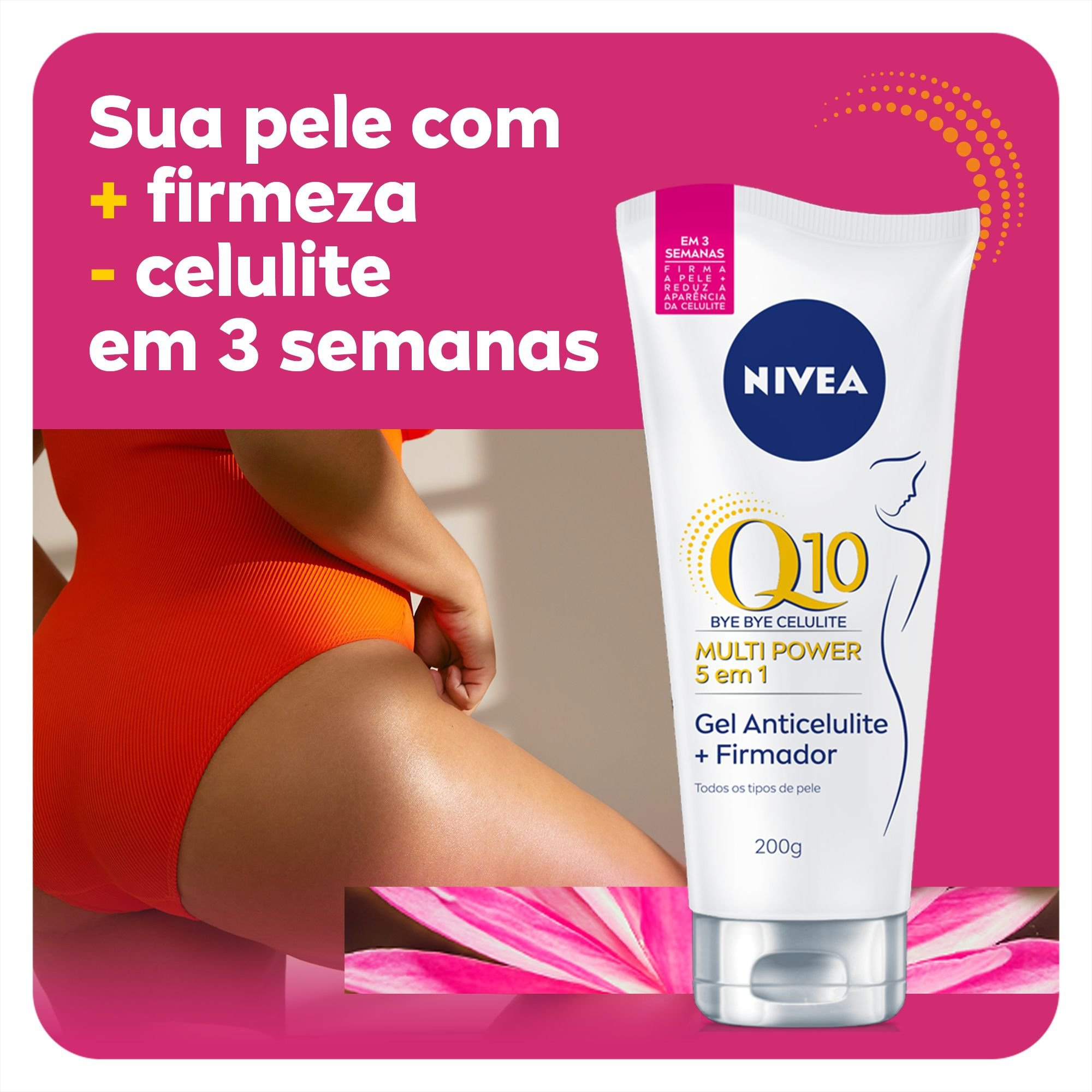 Gel Hidratante Nivea Bye Bye Celulite Firmador Q10 Multi Power 5 em 1 200g — imagem 2 | Farmácia Resyla