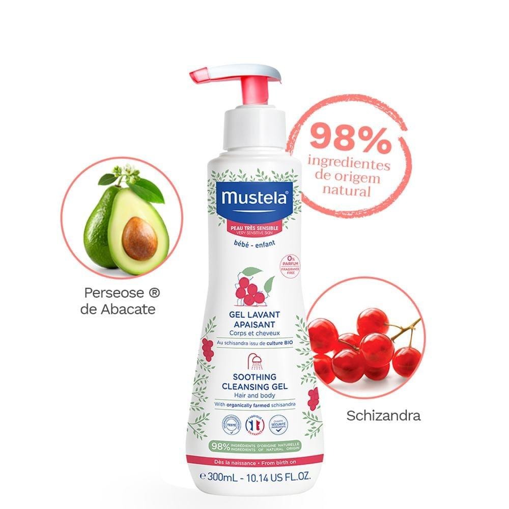 Gel Lavante Mustela Bebê Calmante Pele Muito Sensível 300ml — imagem 2 | Farmácia Resyla