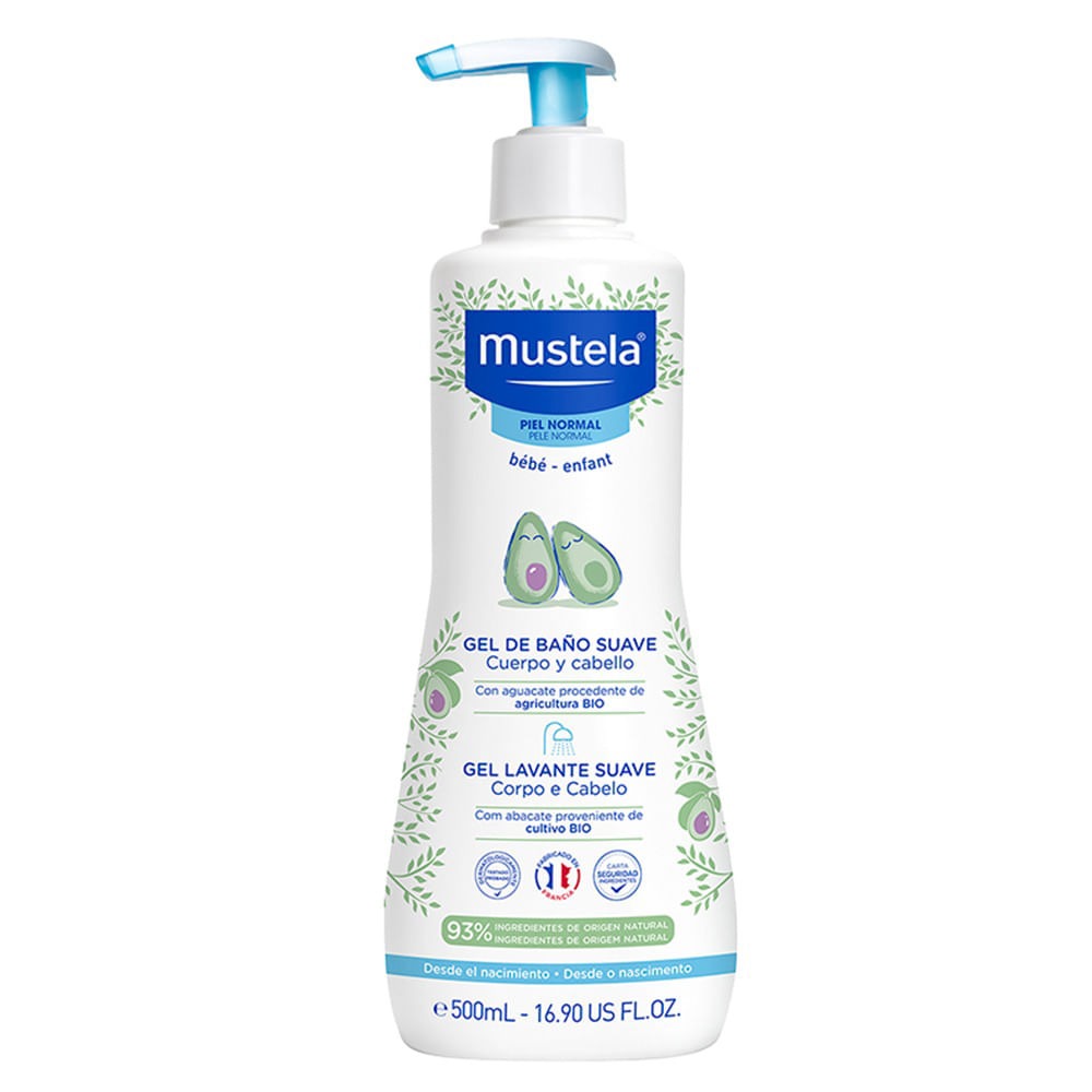 Gel Lavante Mustela Bebê Suave com Abacate Orgânico 500ml — Mustela | Farmácia Resyla