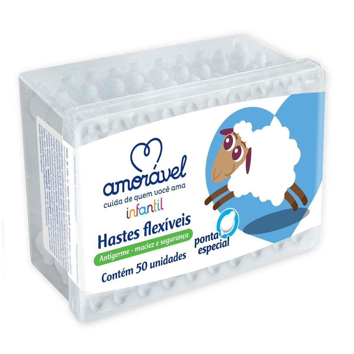 Hastes Flexíveis Amorável 50 Unidades — Amoravel | Farmácia Resyla