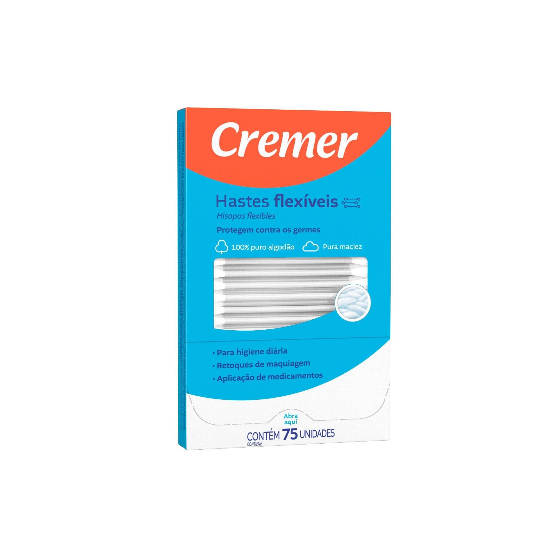 Hastes Flexíveis Cremer Tradicional 75 Unidades — Cremer | Farmácia Resyla