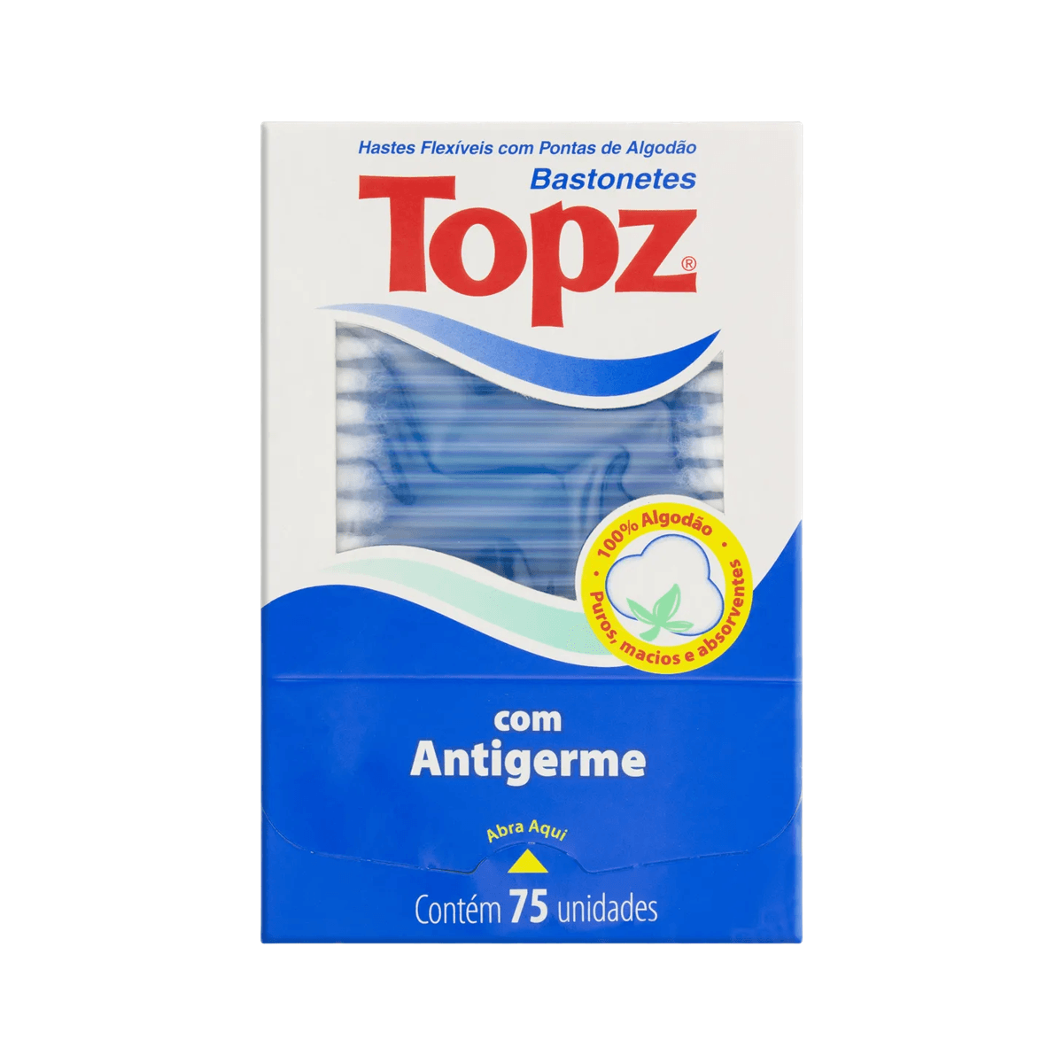 Hastes Flexíveis Topz Antigerme 75 Unidades — Topz | Farmácia Resyla