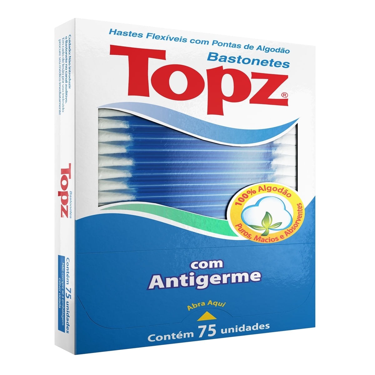 Hastes Flexíveis Topz Antigerme 75 Unidades — imagem 2 | Farmácia Resyla