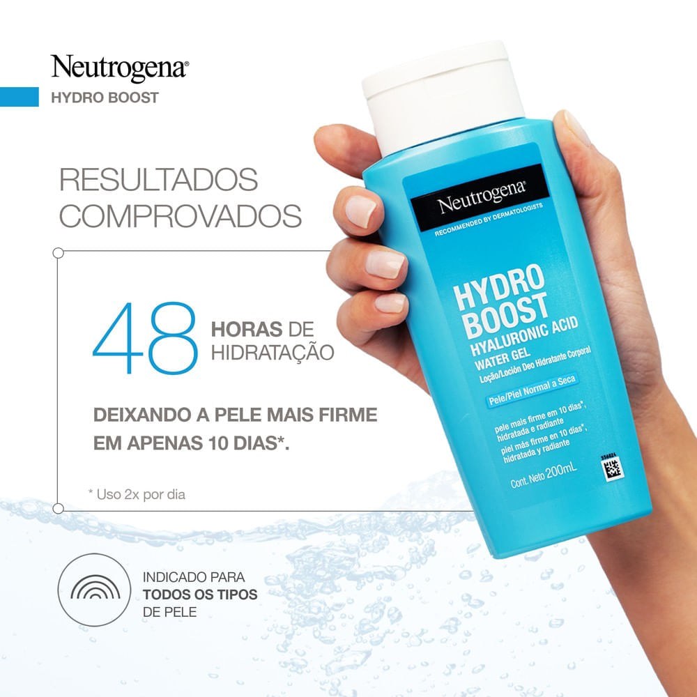 Hidratante Corporal Neutrogena Hydro Boost Water Gel com Ácido Hialurônico 400ml — imagem 4 | Farmácia Resyla