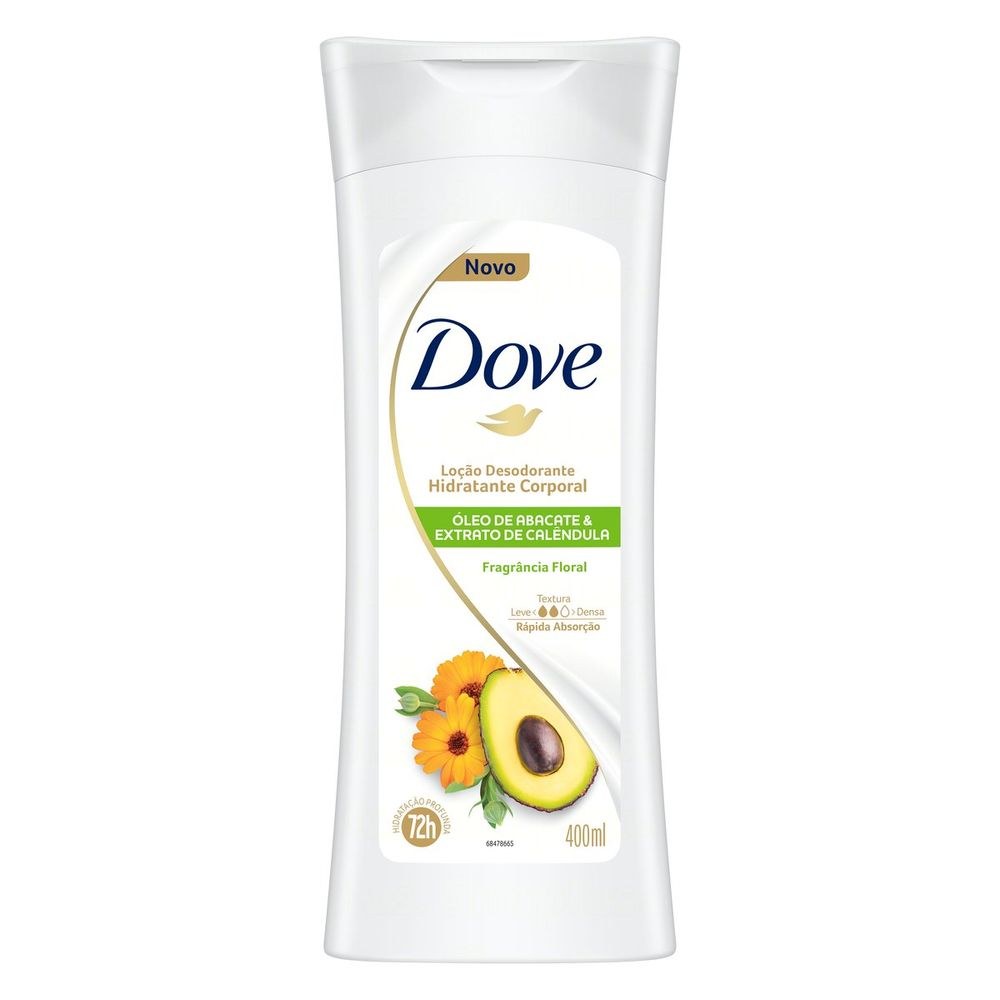 Hidratante Dove Óleo De Abacate & Extrato De Calêndula 72h Loção Desodorante 400ml — imagem 2 | Farmácia Resyla