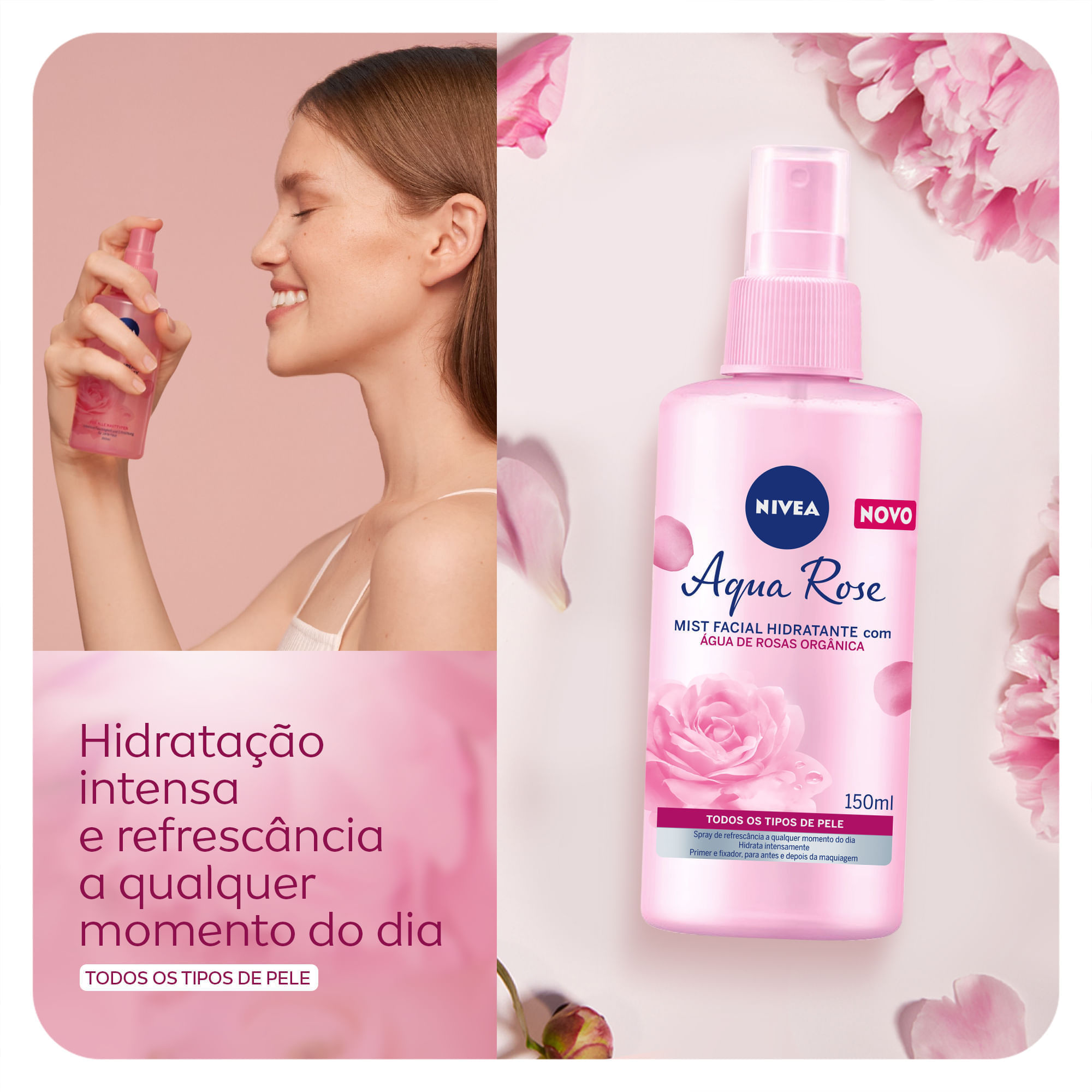 Hidratante Facial Nivea Aqua Rose em Spray 150ml — imagem 3 | Farmácia Resyla