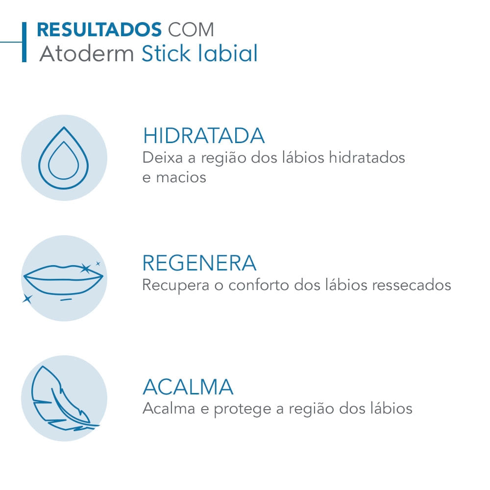 Hidratante Labial Bioderma Atoderm 4g — imagem 4 | Farmácia Resyla