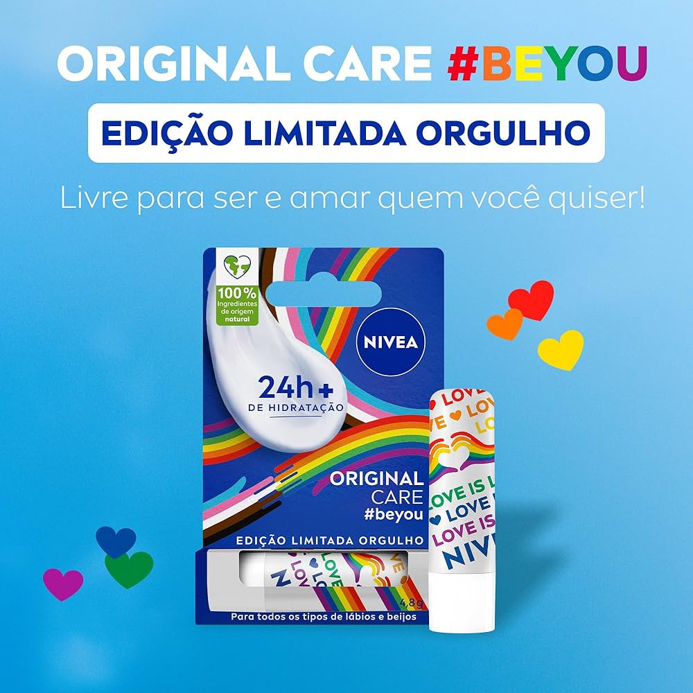 Hidratante Labial Nivea #beyou Edição Limitada Orgulho Original Care 4,8g — imagem 3 | Farmácia Resyla