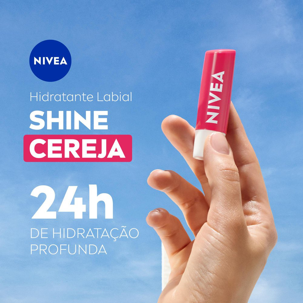 Hidratante Labial Nivea Cereja Shine 4,8g — imagem 2 | Farmácia Resyla