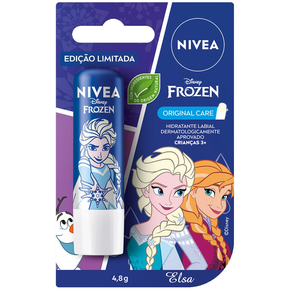 Hidratante Labial Nivea Disney Frozen Original Care 4,8g — Nivea | Farmácia Resyla