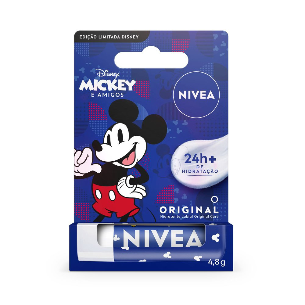 Hidratante Labial Nivea Disney Mickey e Amigo Original Care 4,8g — Nivea | Farmácia Resyla
