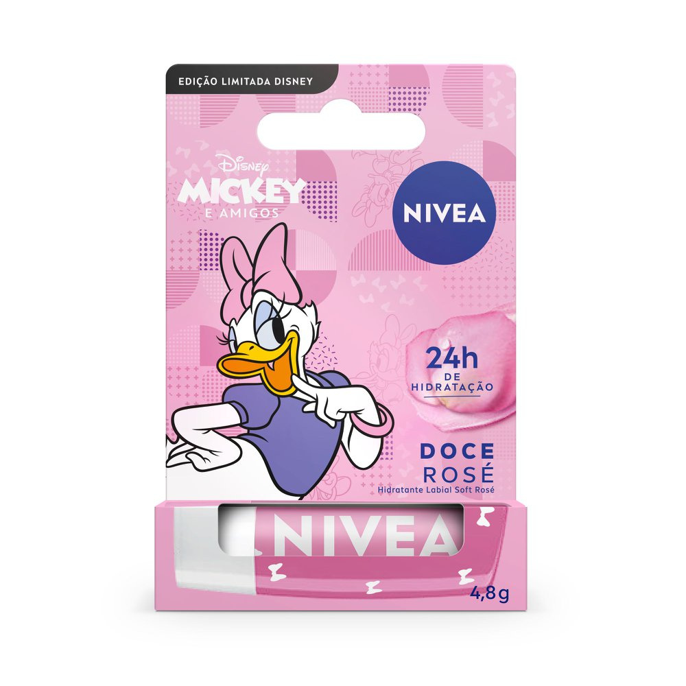 Hidratante Labial Nivea Disney Mickey e Amigos Doce Rose 4,8g — Nivea | Farmácia Resyla