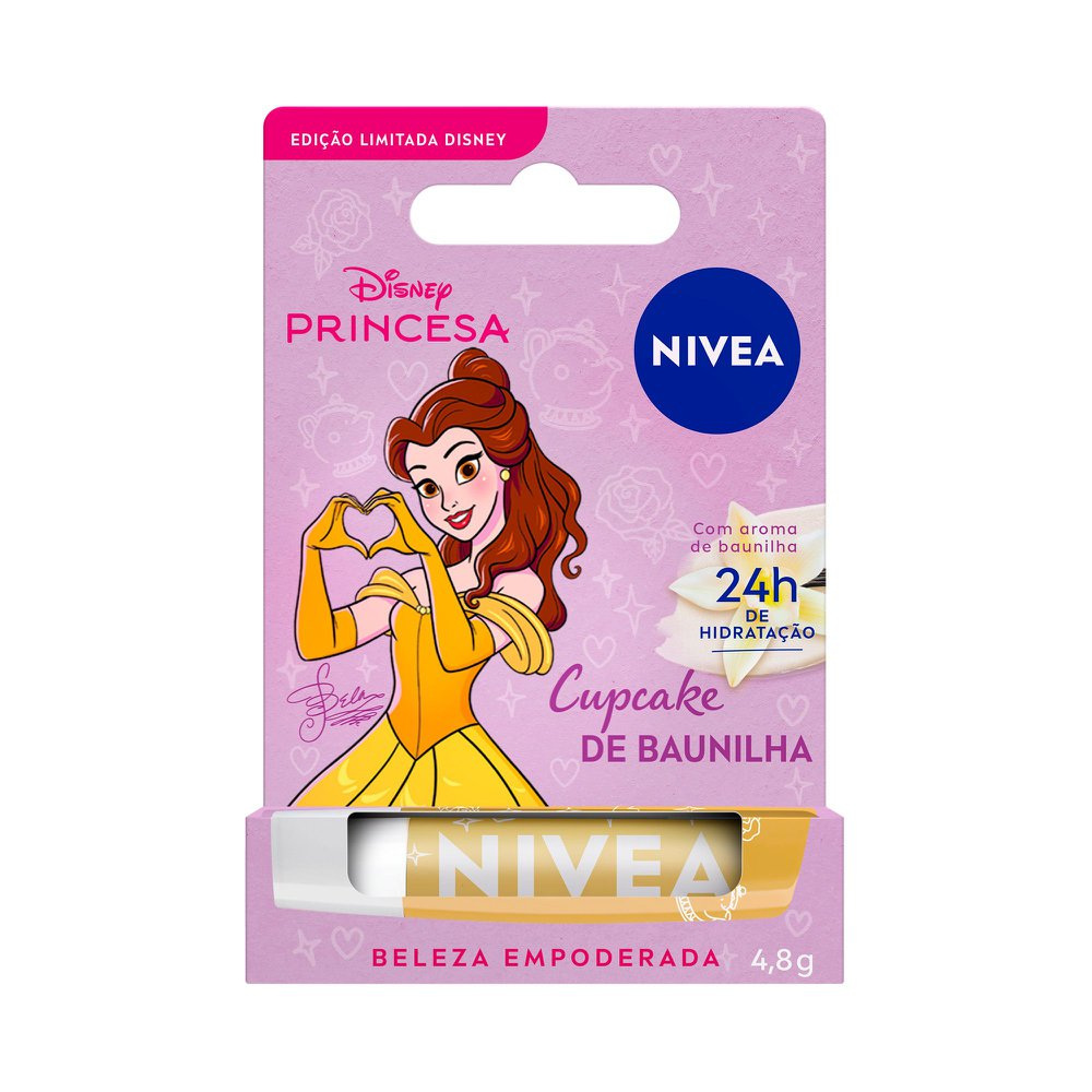 Hidratante Labial Nivea Disney Princesa Cupcake De Baunilha 4,8g — Nivea | Farmácia Resyla
