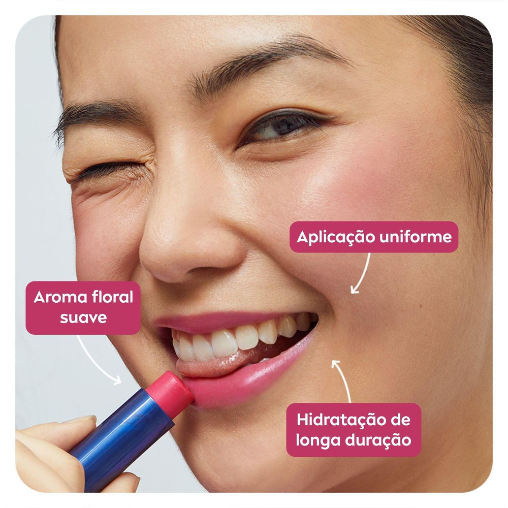 Hidratante Labial Nivea Hidra Color Rosa Pink 4,8g — imagem 3 | Farmácia Resyla