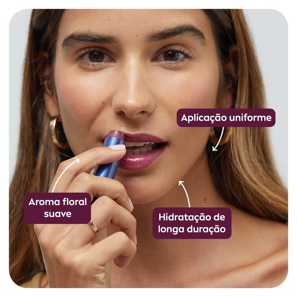 Hidratante Labial Nivea Hidra Color Violeta 4,8g — imagem 3 | Farmácia Resyla