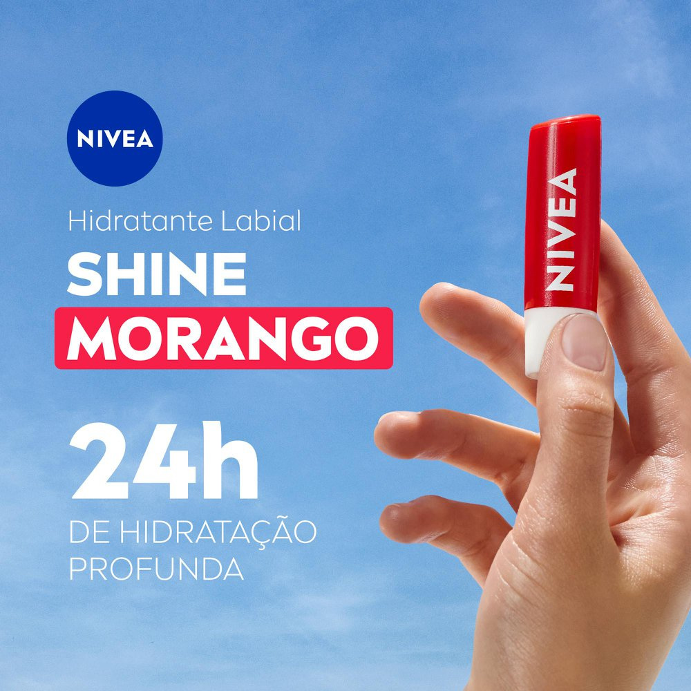 Hidratante Labial Nivea Morango Shine 4,8g — imagem 2 | Farmácia Resyla