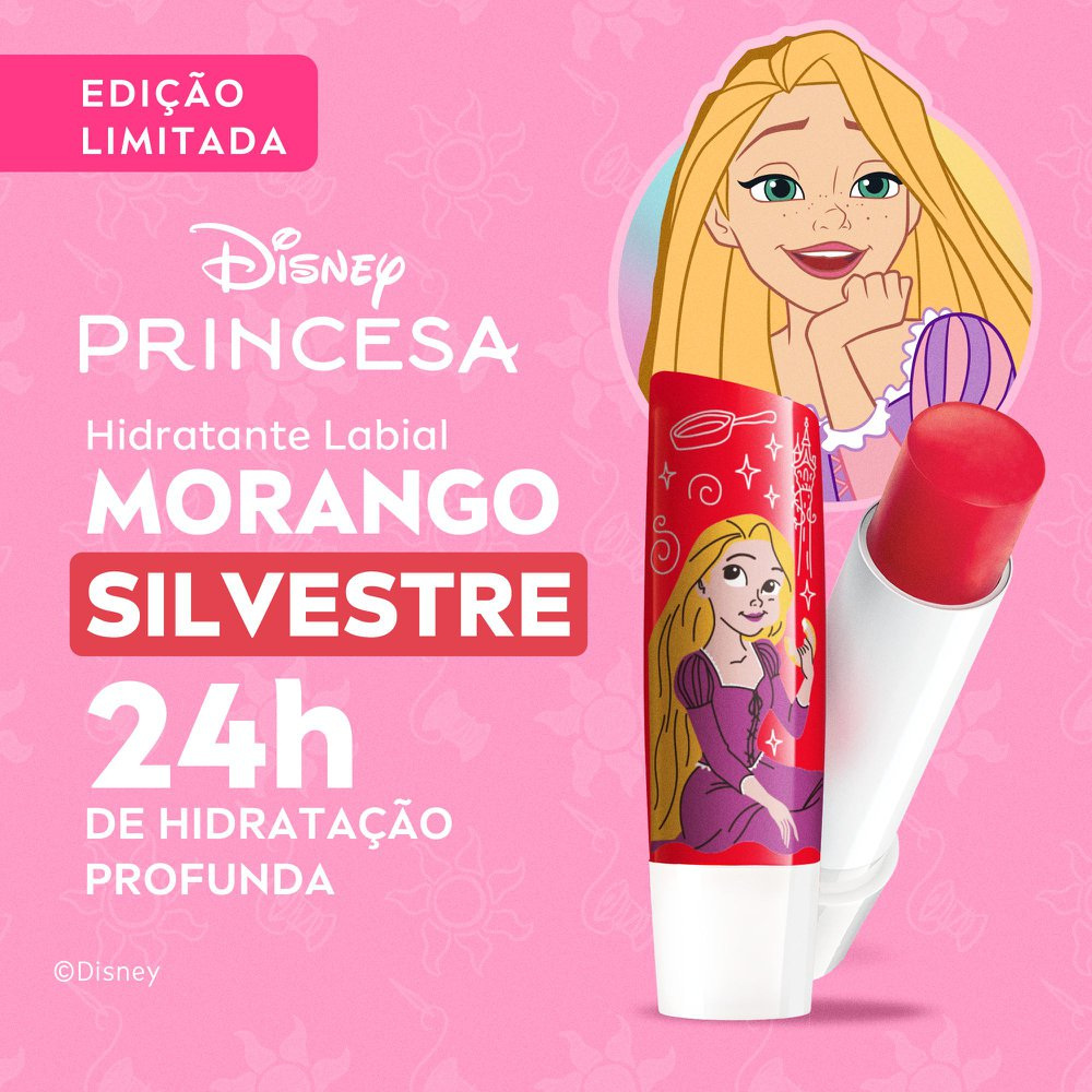Hidratante Labial Nivea Morango Silvestre Princesa Rapunzel 4,8g Edição Limitada Disney — imagem 2 | Farmácia Resyla