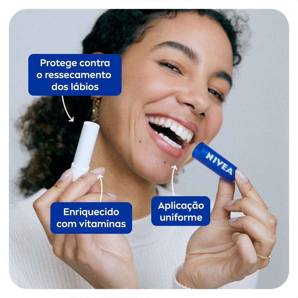 Hidratante Labial Nivea Original Care 4,8g — imagem 3 | Farmácia Resyla
