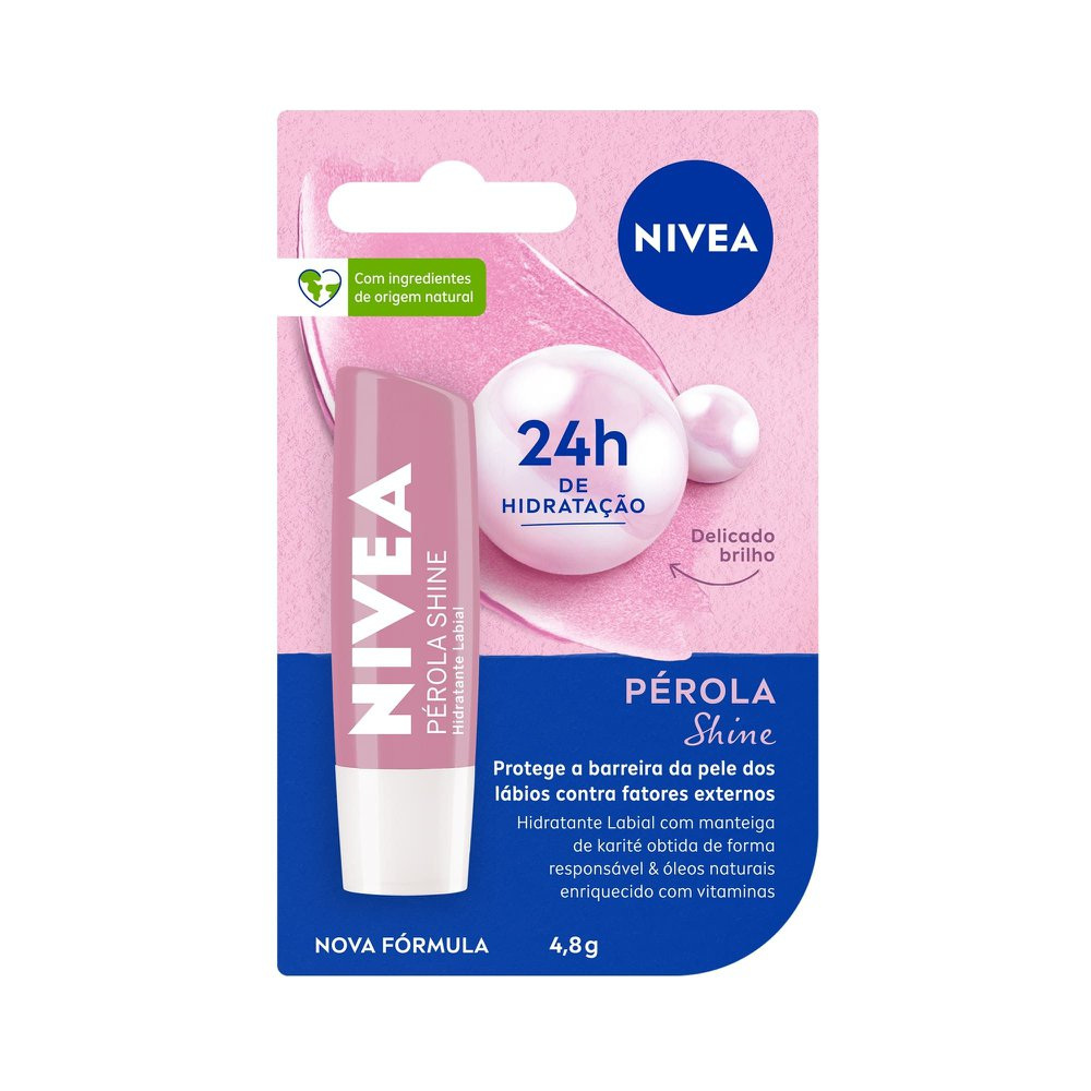 Hidratante Labial Nivea Pérola Shine 4,8g — Nivea | Farmácia Resyla