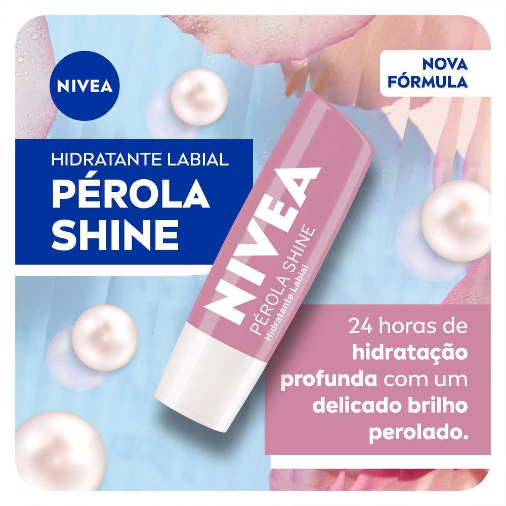 Hidratante Labial Nivea Pérola Shine 4,8g — imagem 2 | Farmácia Resyla