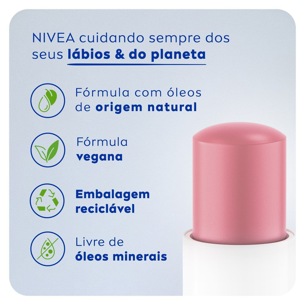 Hidratante Labial Nivea Pérola Shine 4,8g — imagem 4 | Farmácia Resyla