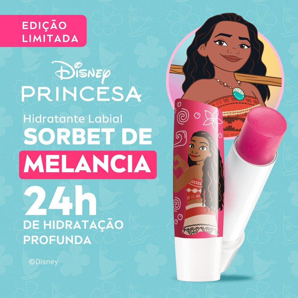 Hidratante Labial Nivea Sorbet De Melancia Princesa Moana 24h 4,8g Edição Limitada Disney — imagem 2 | Farmácia Resyla