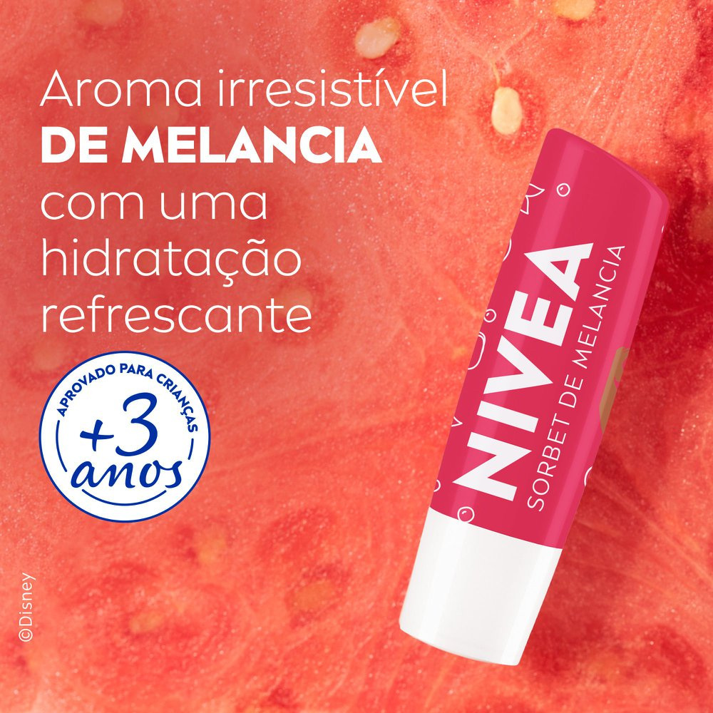 Hidratante Labial Nivea Sorbet De Melancia Princesa Moana 24h 4,8g Edição Limitada Disney — imagem 4 | Farmácia Resyla