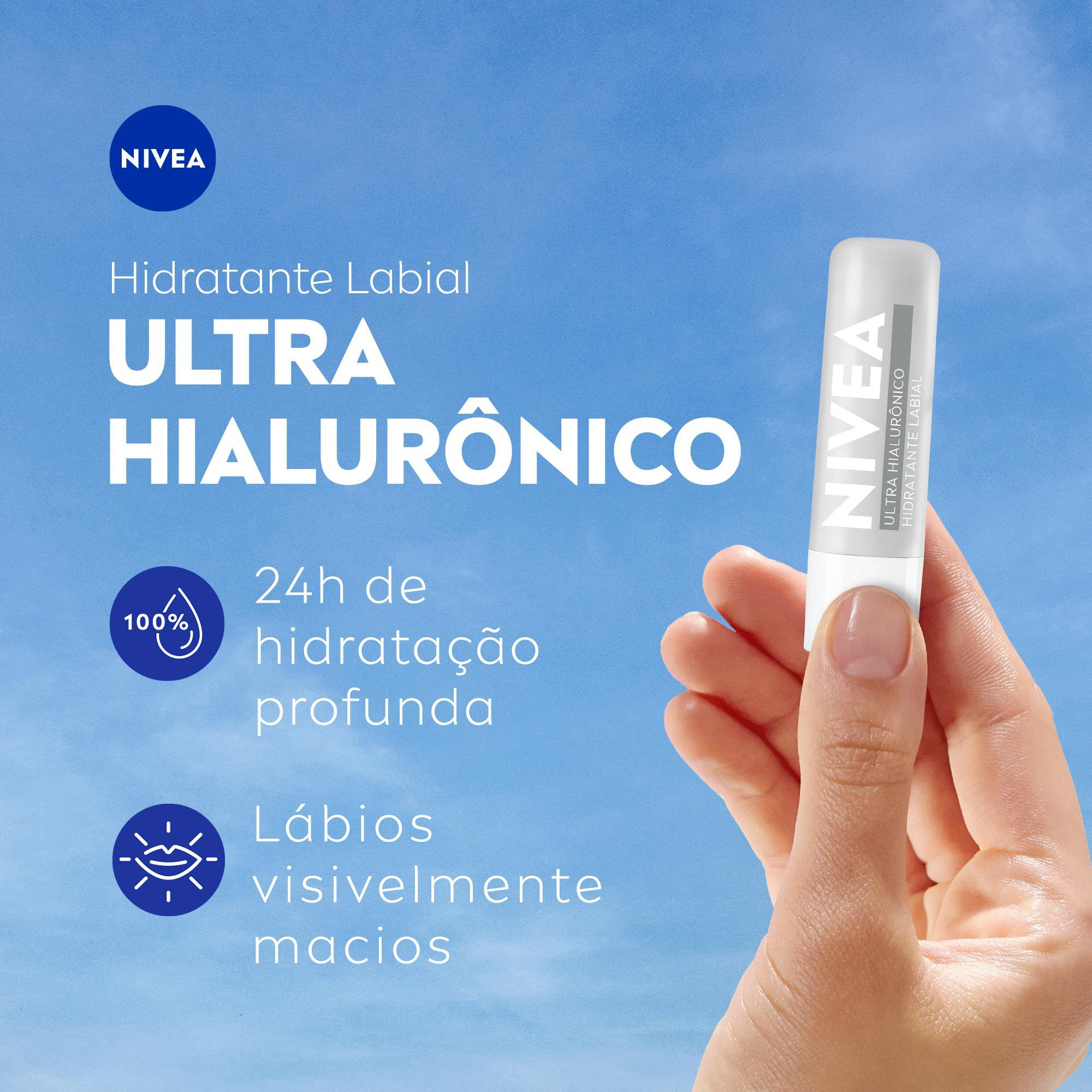 Hidratante Labial Nivea Ultra Hialurônico 5,2g — imagem 3 | Farmácia Resyla