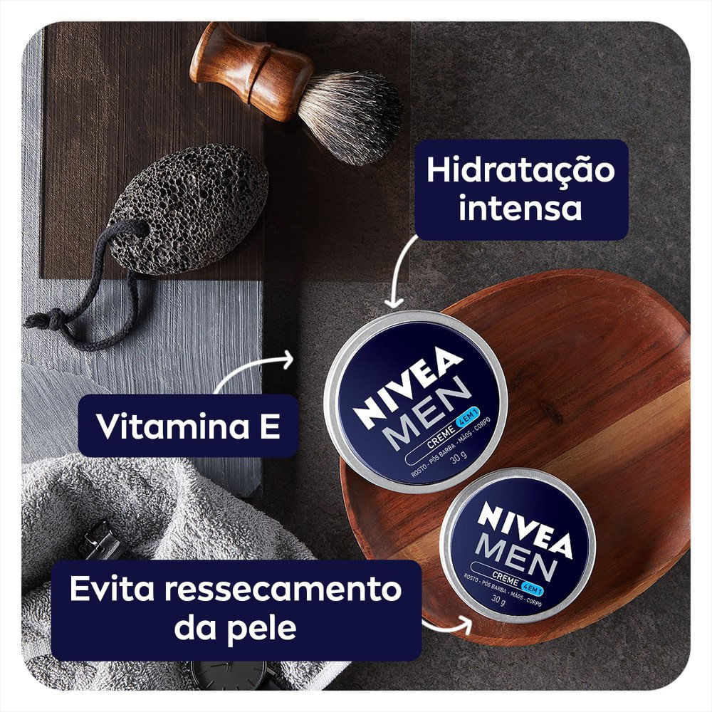 Hidratante Nivea Men 4 em 1 Creme 30g — imagem 3 | Farmácia Resyla