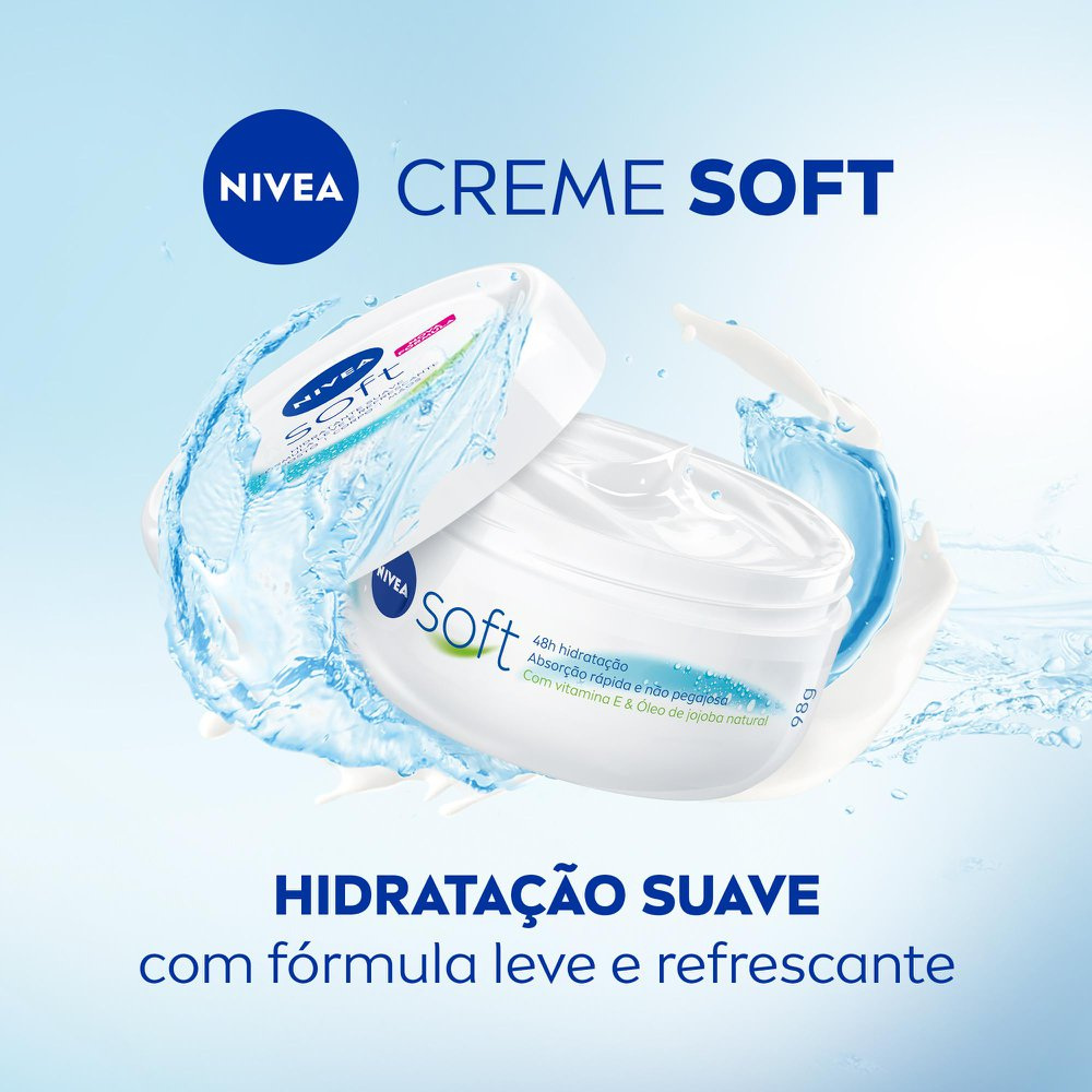 Hidratante Nivea Soft com Vitamina E e Óleo de Jojoba Creme 97g — imagem 2 | Farmácia Resyla
