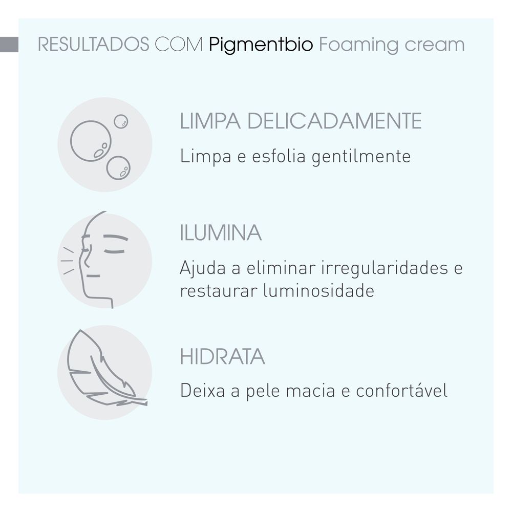Higiene Clareadora para Rosto e Corpo Bioderma Pigmentbio Foaming Cream 200ml — imagem 4 | Farmácia Resyla