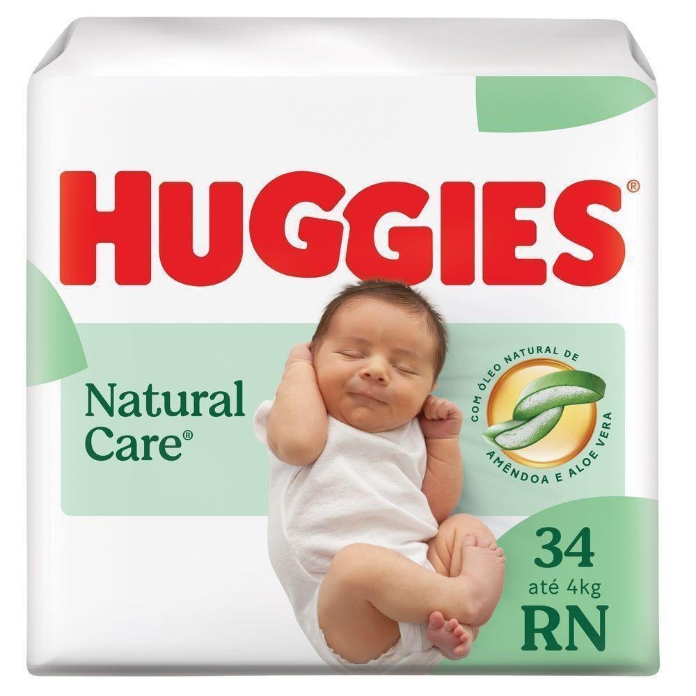 Huggies Fralda Descartável Premium Natural Care RN - 34 Un — Huggies | Farmácia Resyla