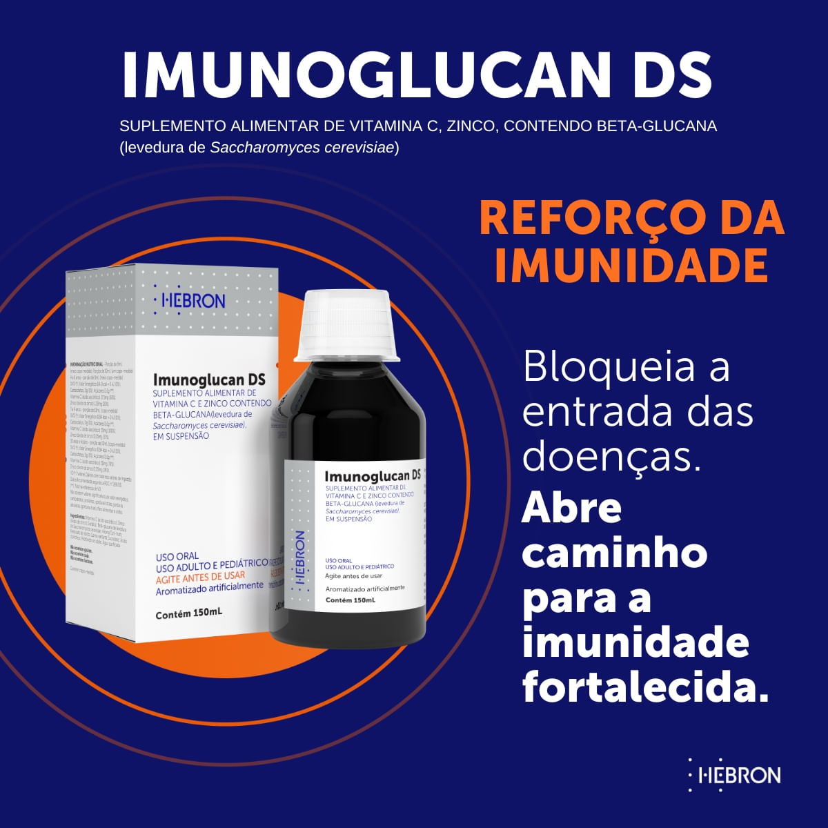 Imunoglucan DS Sabor Tutti-Frutti Líquido 150ml + Copo Dosador — Imunoglucan | Farmácia Resyla