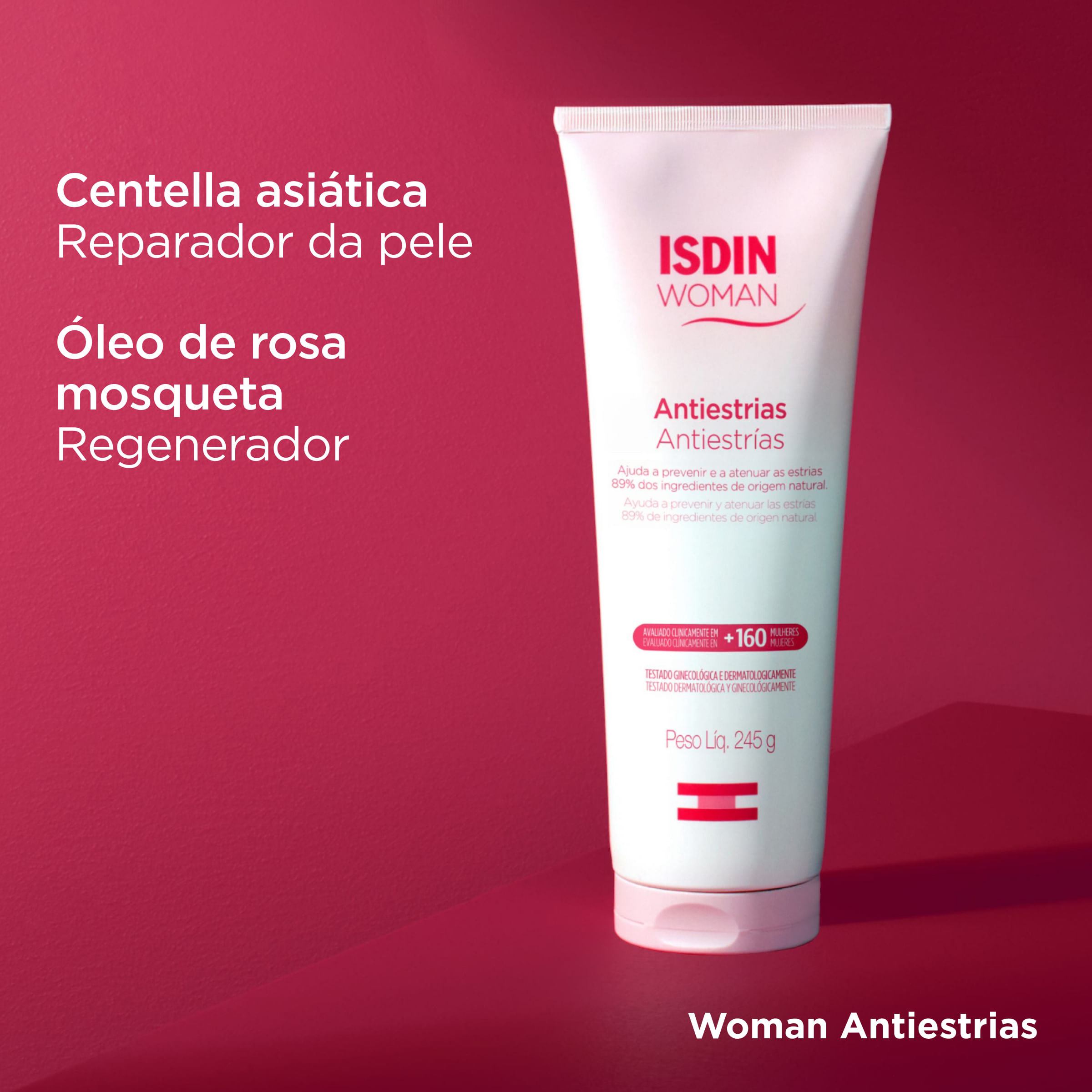 ISDIN Creme Corporal Woman Antiestrias Apto para Grávidas - 245g — imagem 3 | Farmácia Resyla