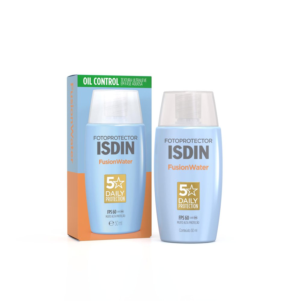 ISDIN Protetor Solar Facial Fusion Water 5 Stars Sem Cor FPS 60 - 50ml — Isdin | Farmácia Resyla