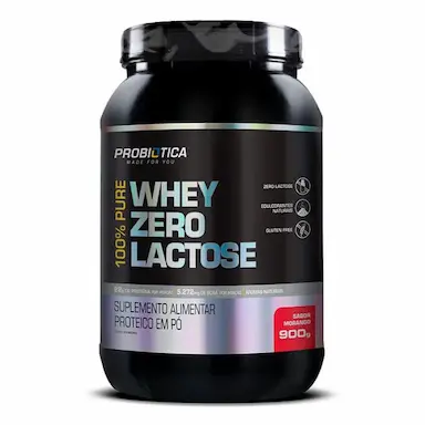 100% Pure Whey Zero Lactose 900G Morango — | Farmácia Resyla