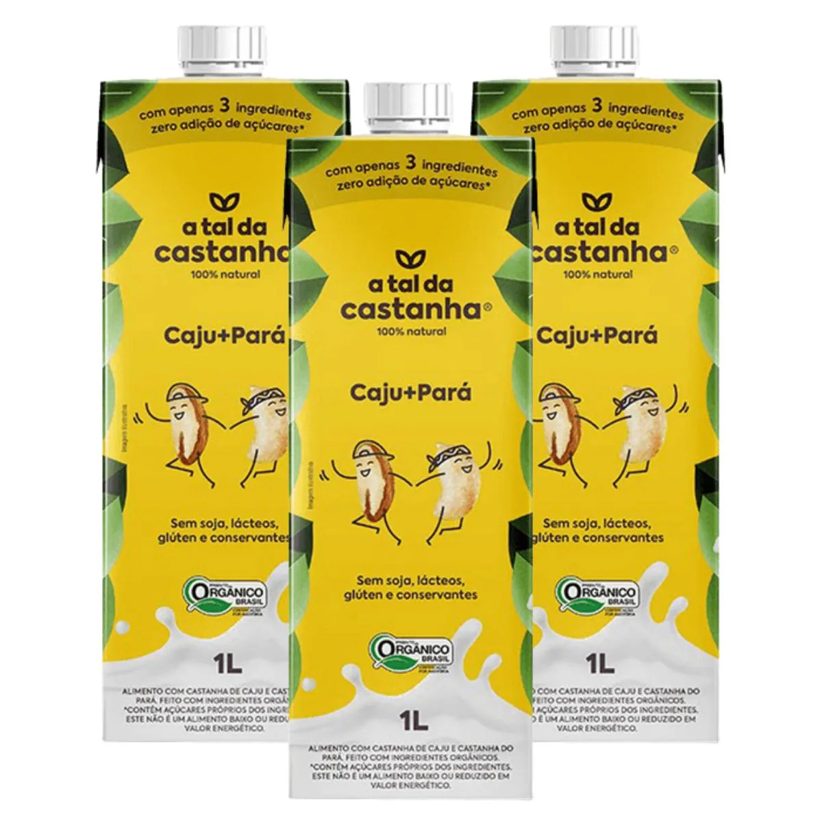 3x Bebida Vegetal Caju e para a Tal da Castanha 1 Litro — | Farmácia Resyla