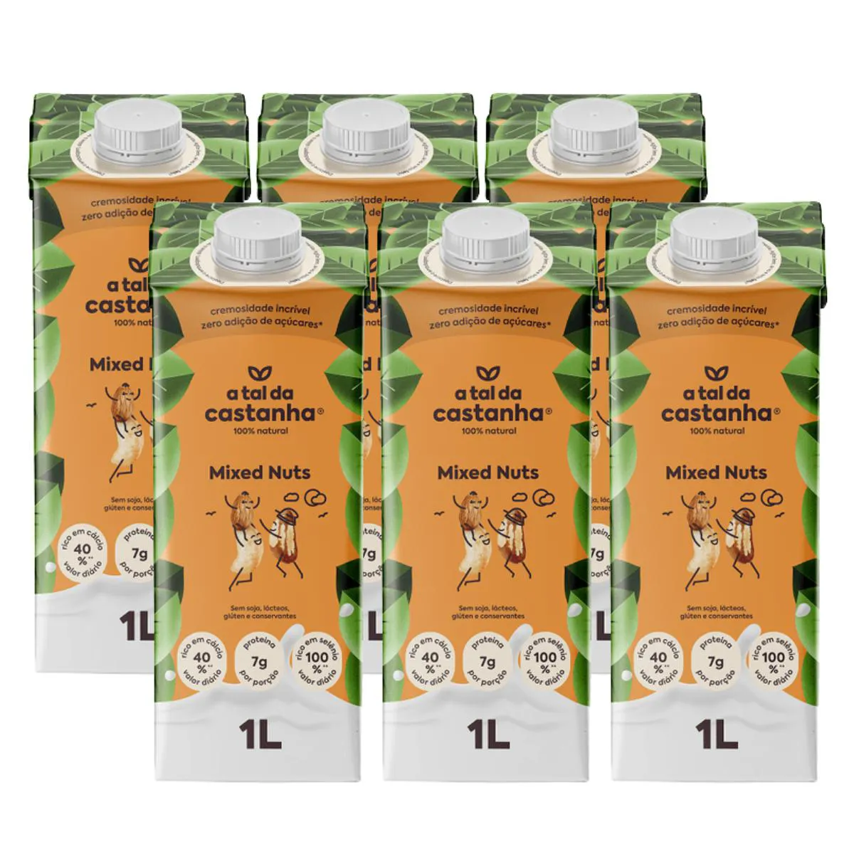6x Bebida Vegetal Mixed Nuts a Tal da Castanha 1 Litro — | Farmácia Resyla