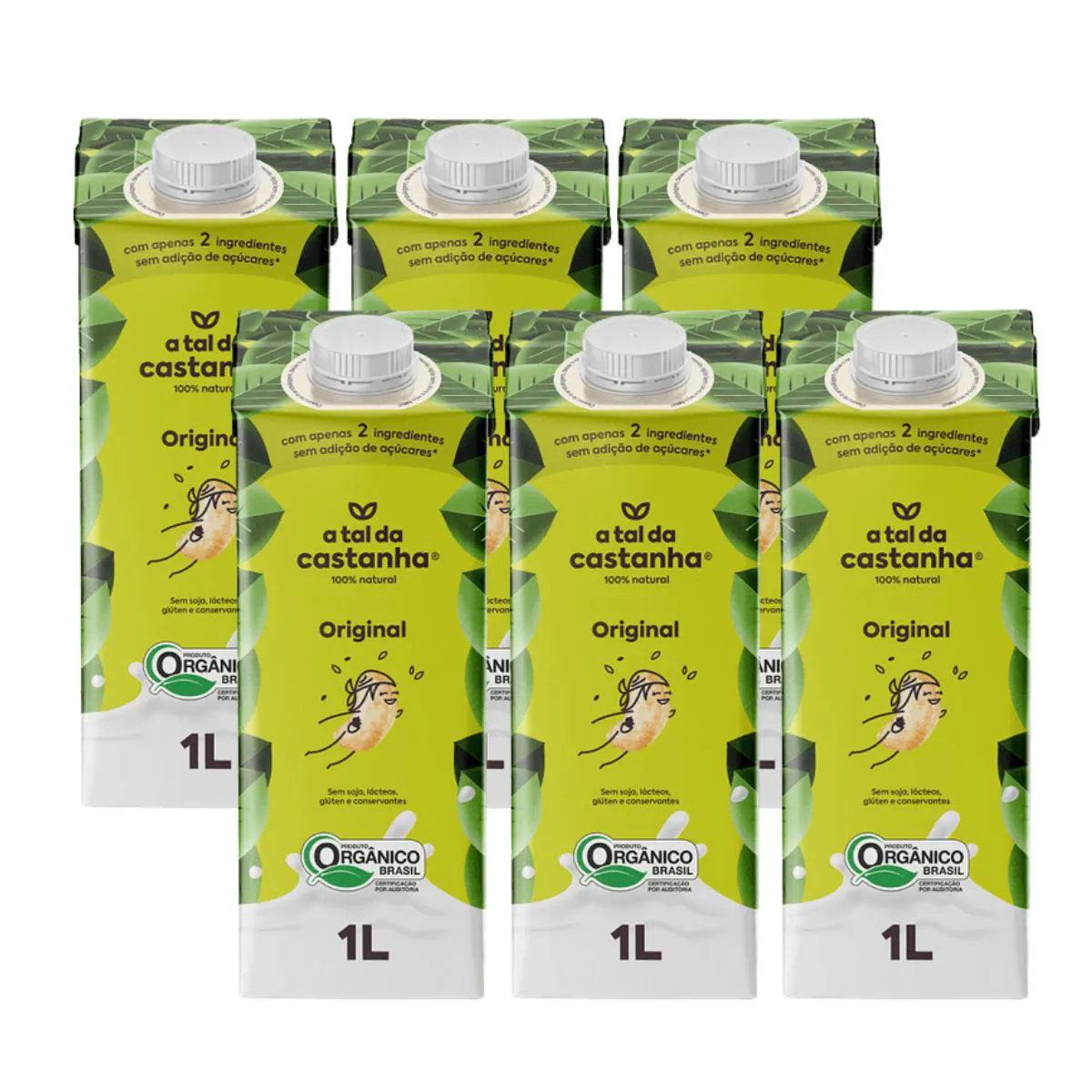 6x Bebida Vegetal Original Orgânico a Tal da Castanha 1 Litro — | Farmácia Resyla