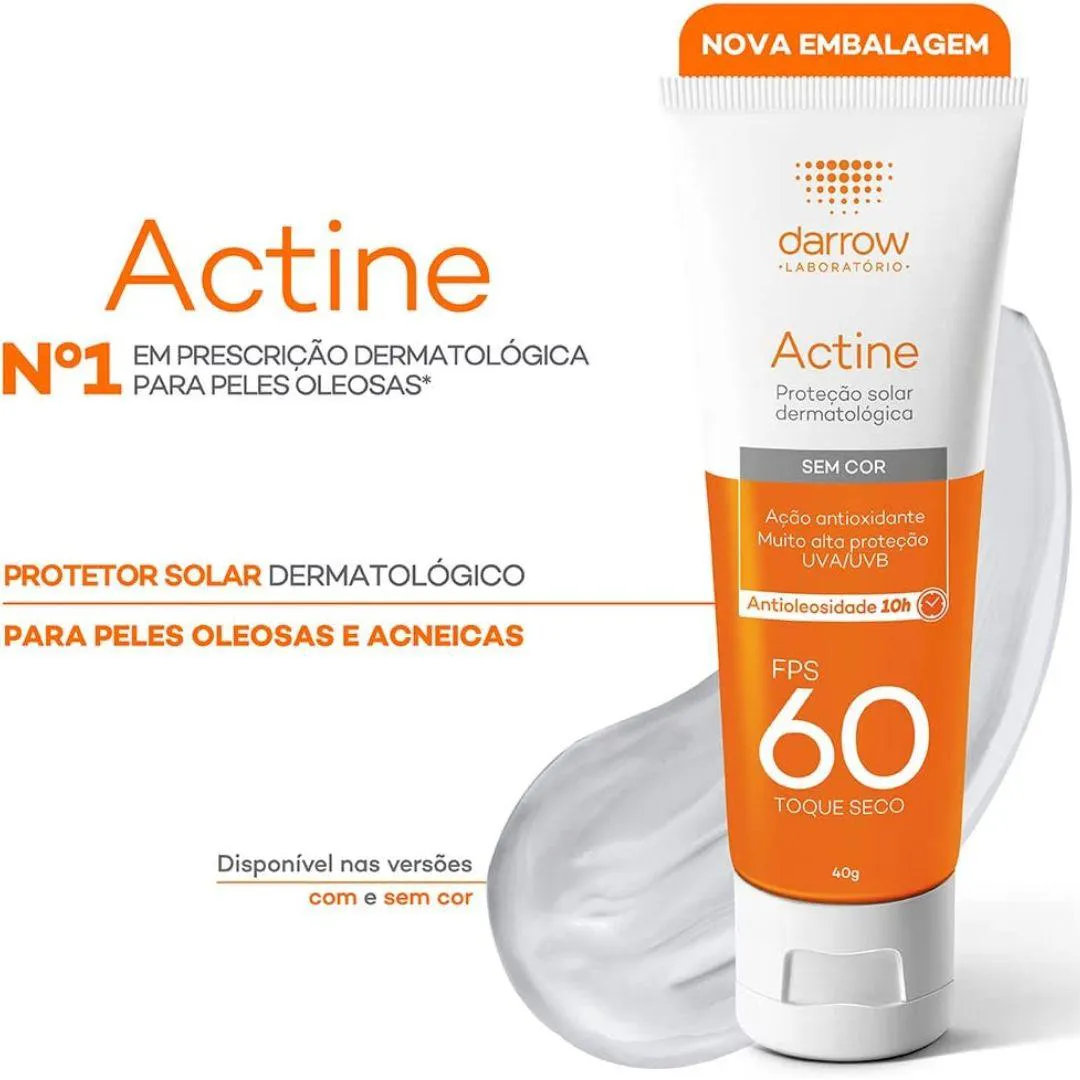 Actine Protetor Solar Fps 60 Darrow - 40G — Darrow | Farmácia Resyla