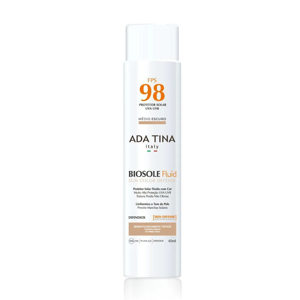 Ada Tina Biosole Fluid Sun Color Defense Fps98 Médio Escuro 40ml — | Farmácia Resyla