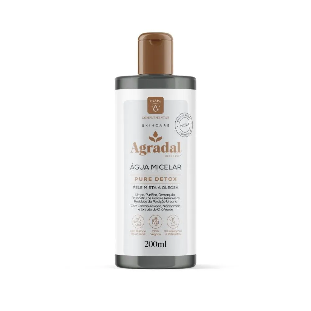 Água Micelar Agradal Pure Detox 200Ml — Agradal | Farmácia Resyla
