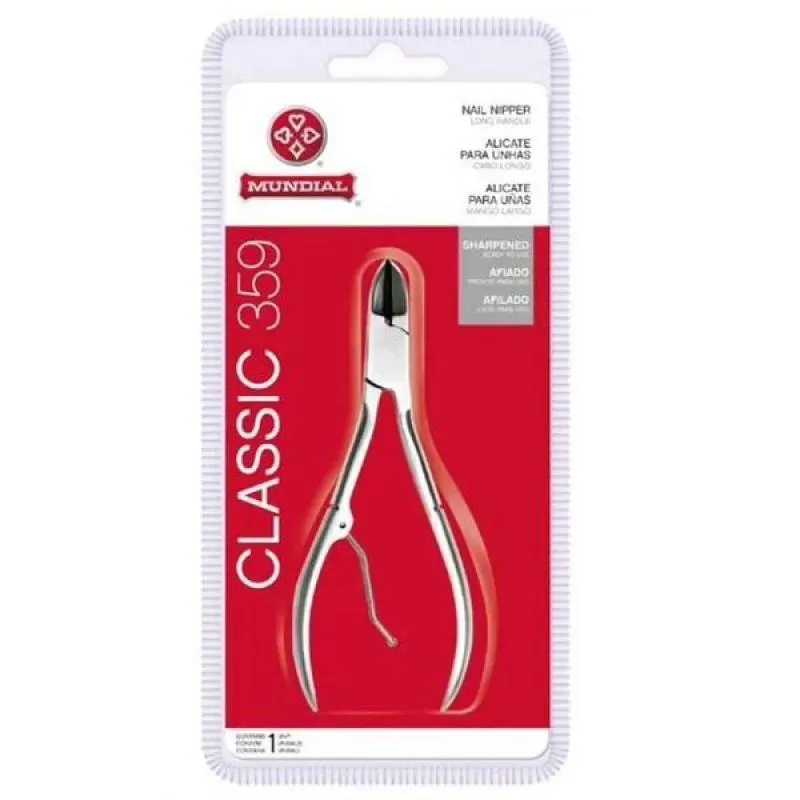 Alicate de Cuticula Profissional Cabo Longo Inox Reto Mundial Bc-359 — | Farmácia Resyla