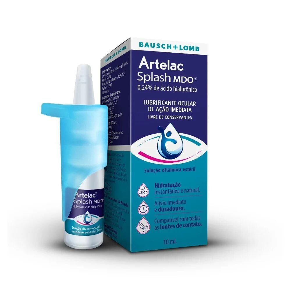 Artelac Splash MDO Lubrificante Ocular Ácido Hialurônico 0,24% frasco 10ml — | Farmácia Resyla