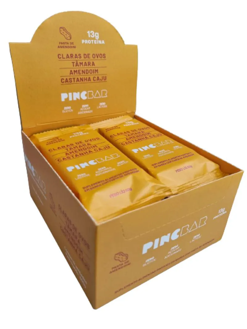Barra de Proteína Pasta de Amendoim sem Açúcar 50G Pincbar 12 unidades — Pincbar | Farmácia Resyla