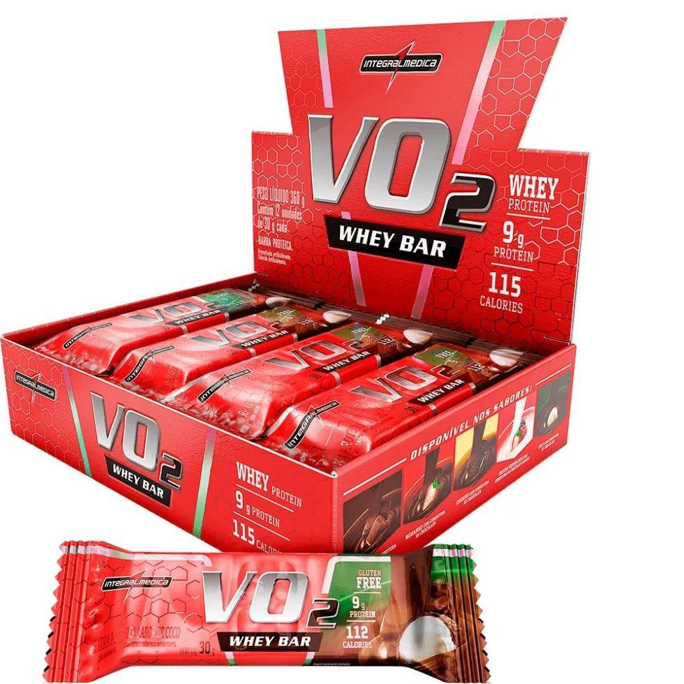 Barra de Proteína Vo2 Slim Integralmédica Coco 30g 12 unidades — Integralmedica | Farmácia Resyla