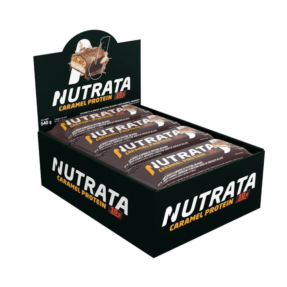 Barra Nutrata Protein Display C/ 12 Barras de 45g - Caramel — Nutrata | Farmácia Resyla